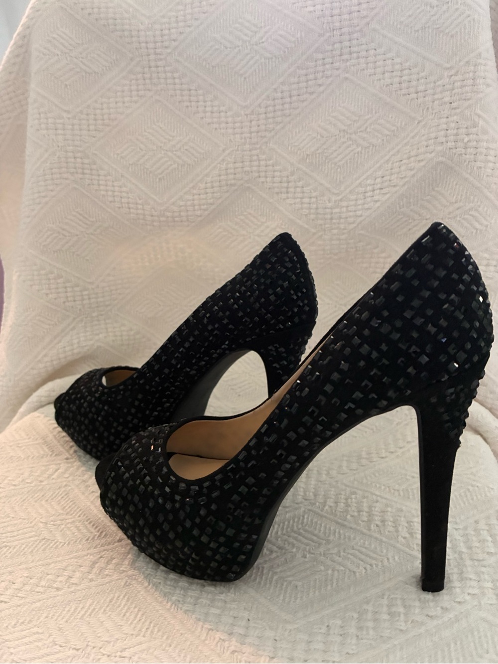 Gianni Bini black studded pump heels